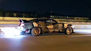 Flame Throwing Mustangs TAKEOVER the Highway! …cops