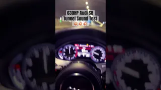 *LOUD* Muffler Deleted Audi S8 D4 Tunnel Bangs & Crackles Exhaust #short #car #funny #viral #shorts