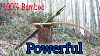 How To Make an Accurate Compound Bow From Bamboo.100% Natural Materials,Pure Handmade. Dhanus