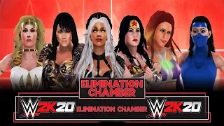Wonder Woman, Storm, Kitana, Starfire, She-Ra, and Xena! - WWE 2K20 Elimination Chamber Match