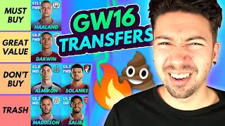 FPL GW16 BEST TRANSFERS! | Transfer Tier List for Gameweek 16 | Fantasy Premier League 2022/23