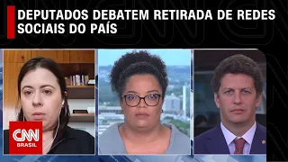 Dois Lados: Deputados debatem se governo pode banir plataformas que não apagarem ameaças | LIVE CNN