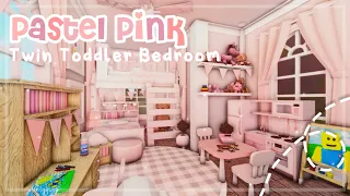 Pastel Pink Twin Toddlers Bedroom I Bloxburg Speedbuild and Tour - iTapixca Builds