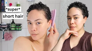 Super short curly hair routine. Weekly washday routine for very short 3b curly hair