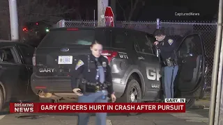 2 Gary police officers injured when driver running from officer crashes into them