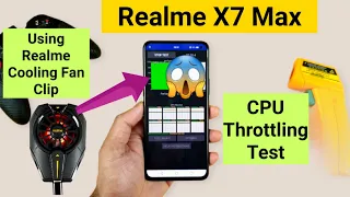 Realme X7 Max CPU Throttling Test Using Cooling fan Dimensity 1200 🔥😱