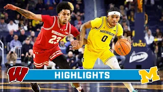 Wisconsin at Michigan | Highlights | Big Ten Men's Basketball | Feb. 7, 2024
