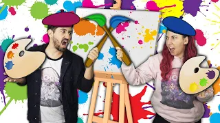 A PROVA DA PINTURA COM TRÊS CORES USANDO AQUARELA | Gabriel e Shirley 2.0