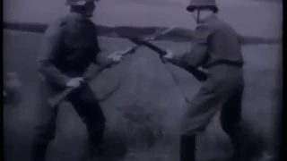 Old Finnish military fighting technique: Bayonet, Shovel, hand-to-hand, disarmament, wrestling