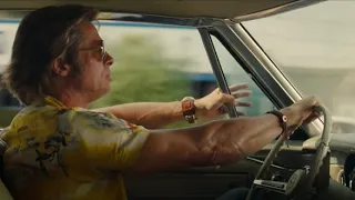 once upon a time in hollywood brad pitt driving scene