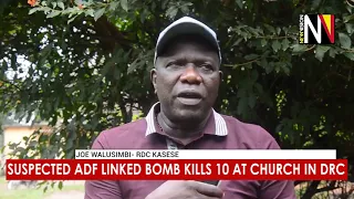 Suspected ADF linked bomb kills 10 at church in DRC