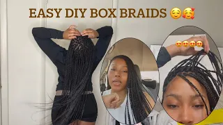 DIY| Box Braids Tutorial w/ the sleekest hair ever!!