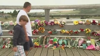 Moving tributes left at Shoreham Airshow crash site