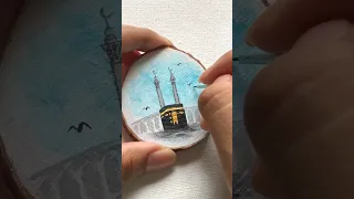 Kaaba painting and resin coating #painting #art #miniature #kaaba #islamicart #resin #minipainting