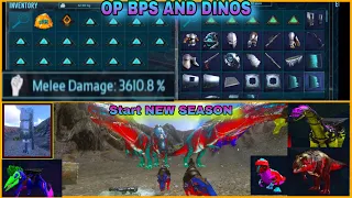 ( ARK MOBILE ) 3K DAMAGE 🥵OP LOOT FROM START 🔥NEW SEASON 🤯OP DINOS