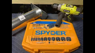 Drilling 4" Inch Hole in Concrete Block for Dryer Vent Install Using Ryobi 18v Hammer Drill DIY