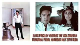 Elvis Presley visiting the USS Arizona Memorial at Pearl Harbor May 27th 1968