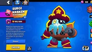 J'ACHÈTE LE SKIN SURGE KRAKEN DES PIRATES MAUDITS SUR BRAWL STARS.