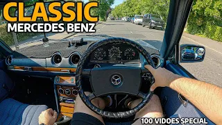 100 VIDEOS SPECIAL - MERCEDES BENZ 200 1985 W123 - POV TEST DRIVE (UK)