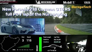 Porsche Cayman GT4 RS full POV lap of the Nürburgring in just 7:09.300 minutes New 718 Cayman GT4 RS