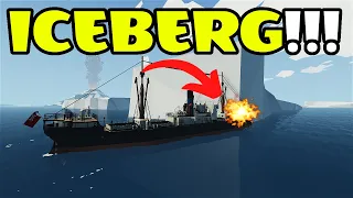 Passenger Ship Full of alligators HITS ICEBERG - Stormworks Multiplayer Sinking Ship Survival