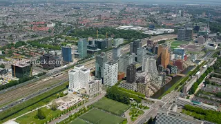 Amsterdam Zuidas luchtbeeld / luchtvideo