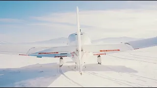 Winter flight over Brasov