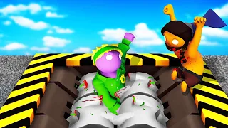 My Friend Pushed me into a Shredder... (Gang Beasts Funny Moments)