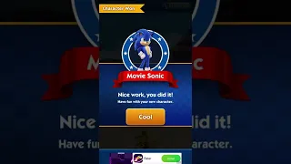 Unlocking Movie Sonic In Sonic Dash