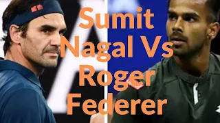 Sumit Nagal Vs  Roger Federer  At US OPEN - Full Match