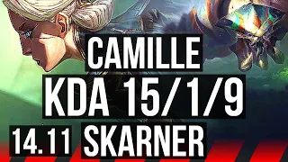 CAMILLE vs SKARNER (TOP) | 84% winrate, 15/1/9, Legendary, 4k comeback | EUW Challenger | 14.11