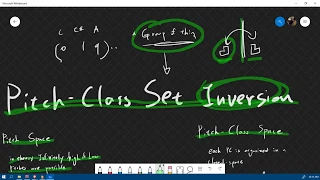 Pitch-class set Inversion Lecture with Assignment WB36 4
