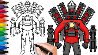 HOW TO DRAW UPGRADED TITAN SPEAKERMAN | Skibidi Toilet - Easy Step by Step Drawing