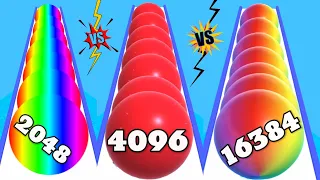 Satisfying mobile game - Ball Run infinity - ball run 2048 video gameplay walkthrough part 1