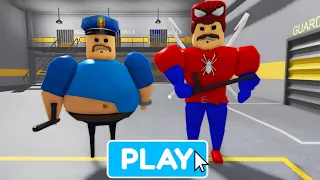 SPIDER MAN BORRY'S PRISON BREAKOUT! NEW UPDATE OBBY WALKTHROUGH (#roblox) #scaryobby