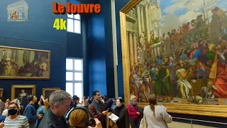 The Louvre museum one hour walk with 4K camera