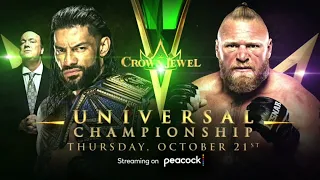 Crown Jewel 2021 - Roman Reigns vs Brock Lesnar Official Match Card