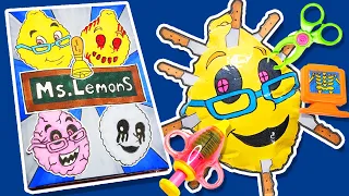 미쓰 레몬 공포 게임책 만들기🍋 (+ 스퀴시 수술) DIY Ms. Lemon Game Book