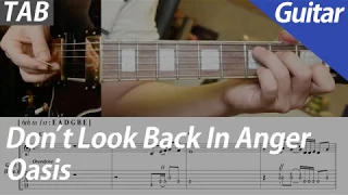 Oasis - Don't Look Back In Anger | Electirc Guitar Cover TABs Chord Instrumental Karaoke