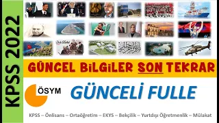 2022 GÜNCEL BİLGİLER SON GENEL TEKRAR (Hedef 6 Net)