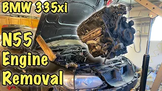 BMW N55 Engine Removal - BMW 335i E92 Rebuild Project