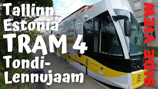 Estonia Tallinn Tram 4 Tondi - Lennujaam [4K] Fall 2020