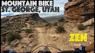 ZEN Trail in St. George, UT- This trail is an ADVENTURE ♦ Slabs, Drops, Climbs, Flow & Canyon Views!