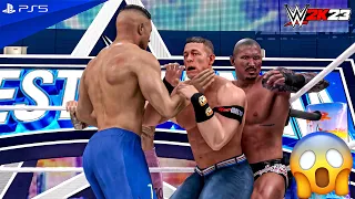 WWE 2K23 - Messi & Ronaldo vs. Orton & Cena - Elimination Tag Team Match | PS5™ [4K60]