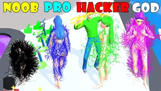 NOOB vs PRO vs HACKER vs GOD - Hair Removal Run!