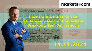 Höchste US-Inflation seit 31 Jahren – Gold mit bullishem Breakout, Ziel: Jahreshoch