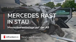 MASSEN-CRASH AUF A9 🚓 Mercedes rast in Stau | NEWS AUS FRANKEN