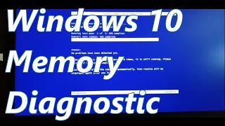 Windows 10 - Memory Diagnostic Tool