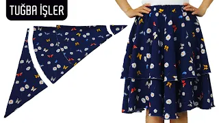 Cutting in 5 Minutes and Sewing in 10 Minutes (It's Nice and Easy to Sew Such a Skirt) | Tuğba İşler