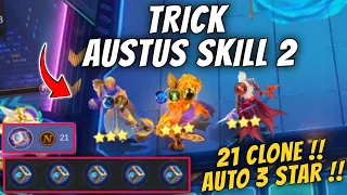 TUTORIAL AUSTUS SKILL 2 !! AUTO 3 STAR LEGENDARY !! WATCH HOW TO PLAY !! MAGIC CHESS ML